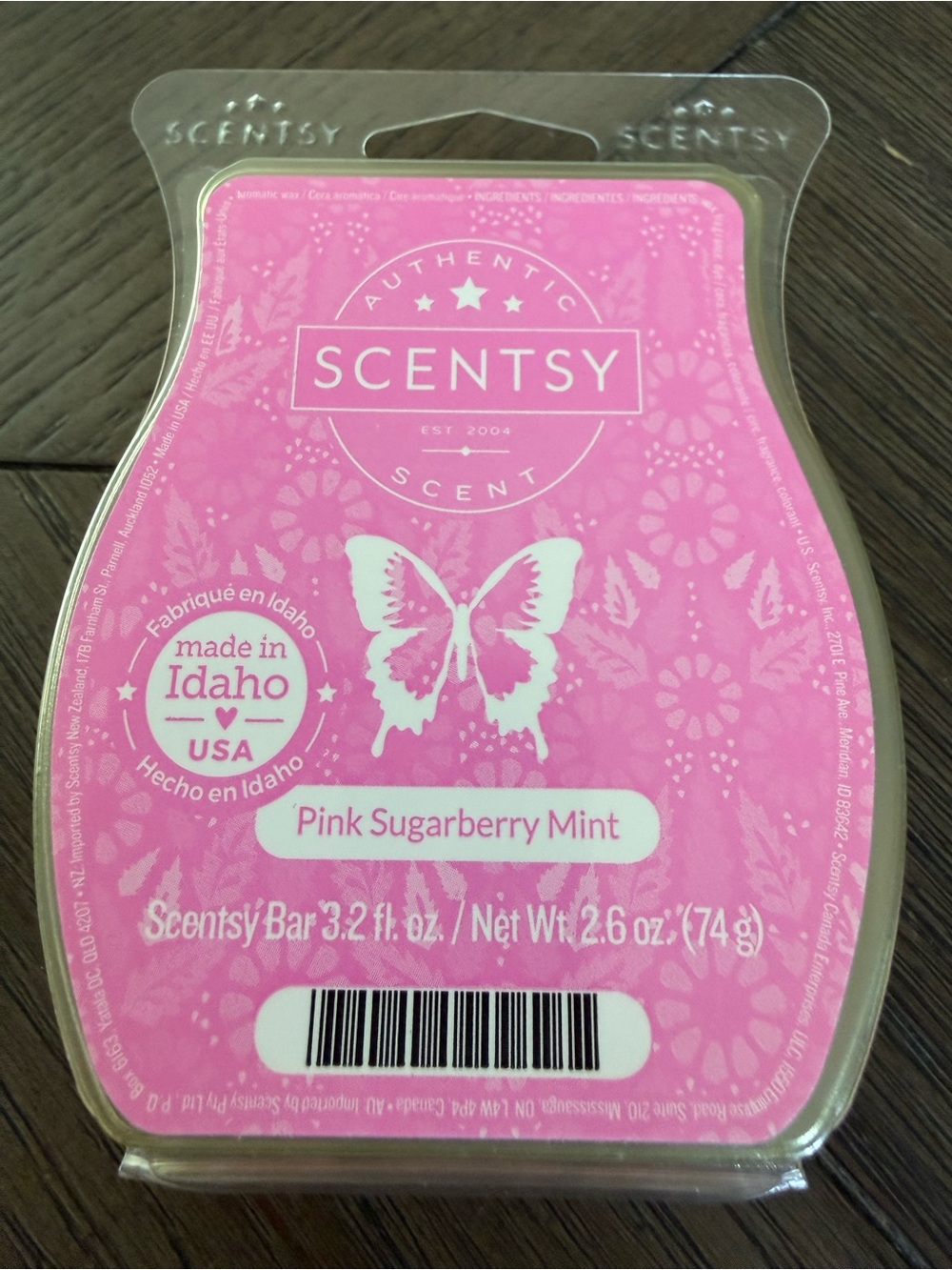Scentsy Pink Sugarberry Mint Wax Bar – Retired